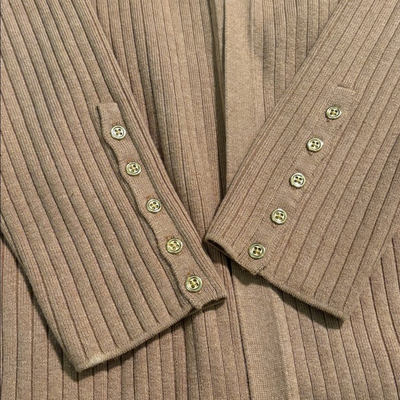 Talbots Ribbed Duster Open Front Cardigan - Picture 8 of 11